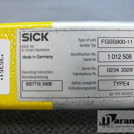 SICK Lichtschranke FGSS900-11 Sender 1012508 - Maranos.de