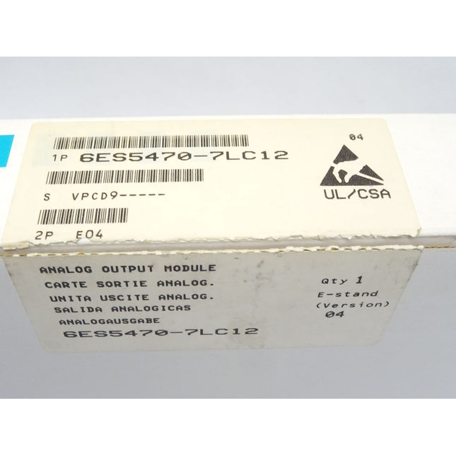 Siemens 6ES5470-7LC12 / 6ES5 470-7LC12 / Neu OVP - Maranos.de