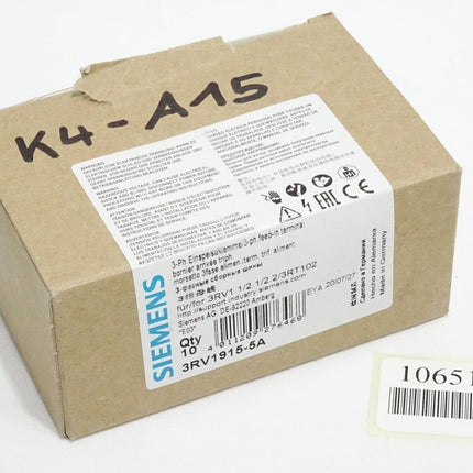 Siemens Einspeiseklemme 3RV1915-5A / Inhalt:10 Stück / Neu OVP - Maranos.de