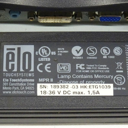 ELO Touchsystems Entüitive ETG1039 industrie PC Touchmonitor ETG 1039 - Maranos.de