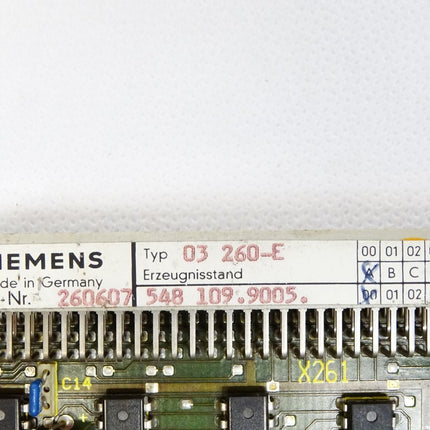 Siemens Karte 03260-E 548109.9005.00 E:A - Maranos.de