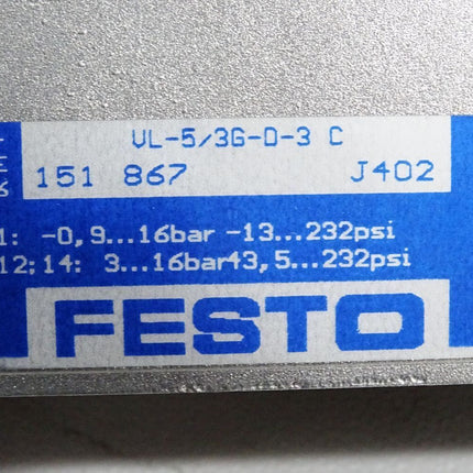 Festo 151867 VL-5/3G-D-3-C Pneumatikventil / Neu OVP - Maranos.de