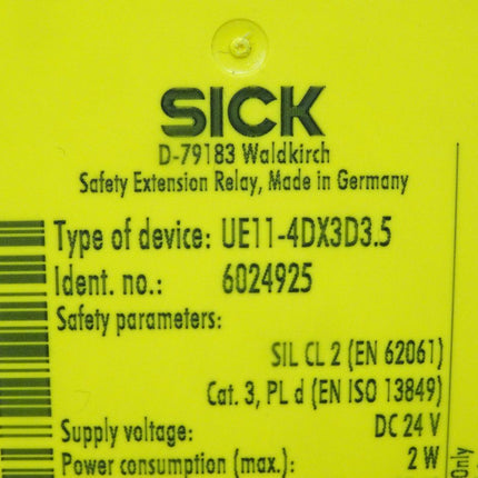 Sick 6024925 UE11-4DX3D3,5 Sicherheitsschaltgerät - Maranos.de