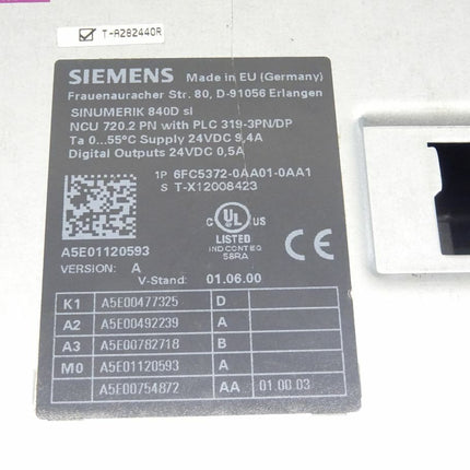 Siemens 6FC5372-0AA01-0AA1 / 6FC5 372-0AA01-0AA1 Sinumerik 840D NCU 720.2PN - Maranos.de