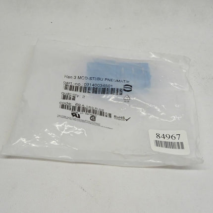 Harting Han 3 MOD-STI/BU Pneumatik 09140034501 / Neu OVP versiegelt - Maranos.de