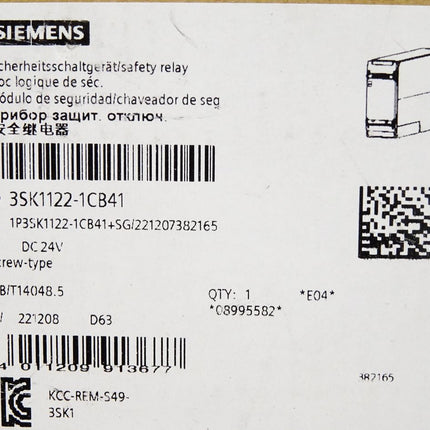 Siemens Sicherheitsschaltgerät 3SK1122-1CB41 / Neu OVP - Maranos.de