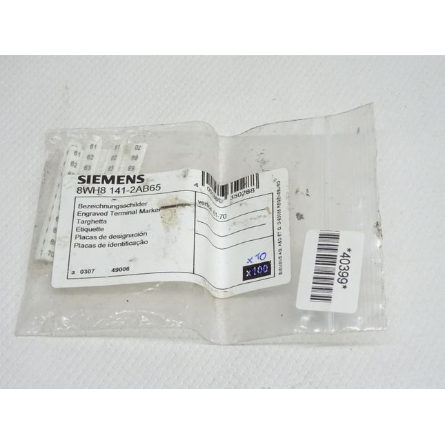 Siemens 8WH8141-2AB65 10x Bezeichnungsschilder 8WH8 141-2AB65 Neu - Maranos.de