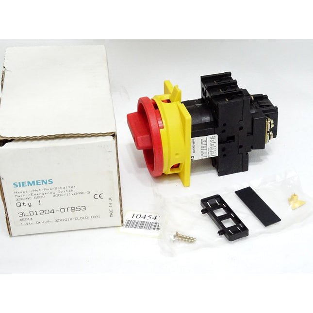 Siemens Haupt-/Not-Aus-Schalter 3LD1204-0TB53 / Neu OVP - Maranos.de