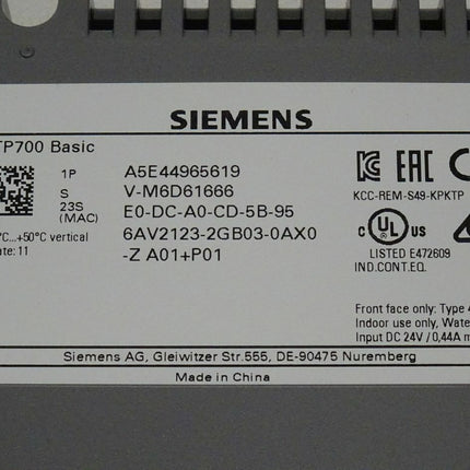 Siemens A5E31576510 Rückschale für KTP700 Basic 6AV2123-2GB03-0AX0 - Maranos.de
