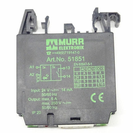 MURR Elektronik 51851 24V 14mA 50/60 Hz IP 20 - Maranos.de