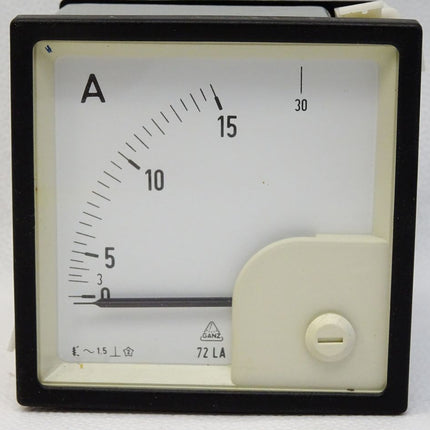 Ganz Amperemeter 0..15A 72LA Einbaumessgerät - Maranos.de