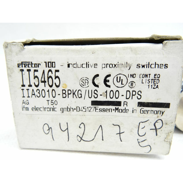 Ifm Efector100 inductive proximity switches II5465 / IIA3010-BPKG/US-100-DPS - Maranos.de