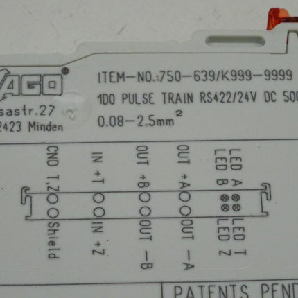 WAGO 750-639/K999-9999 Schrittmotorensteuerung 100 PULSE TRAIN RS422/24V - Maranos.de