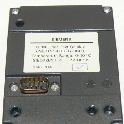 Siemens 6SE3190-0XX87-8BF0 OPM-Clear Test Display 6SE3 190-0XX87-8BF0 E: B - Maranos.de