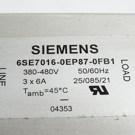Siemens 6SE7016-0EP87-0FB1 Masterdrive Filter - Maranos.de