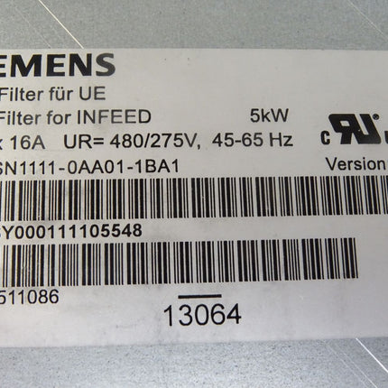 Siemens Line Filter  6SN1111-0AA01-1BA1 / Neu OVP - Maranos.de