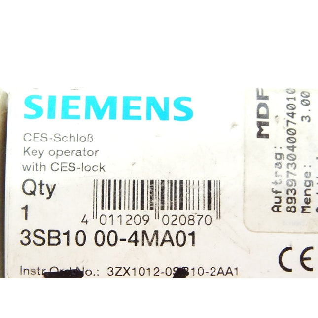 Siemens CES-Schloss 3SB1000-4MA01  / Neu OVP - Maranos.de