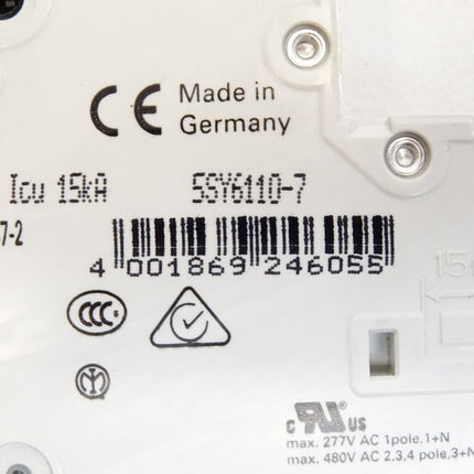 Siemens Leitungsschutzschalter 5SY6110-7 5SY61 MCB C10 - Maranos.de