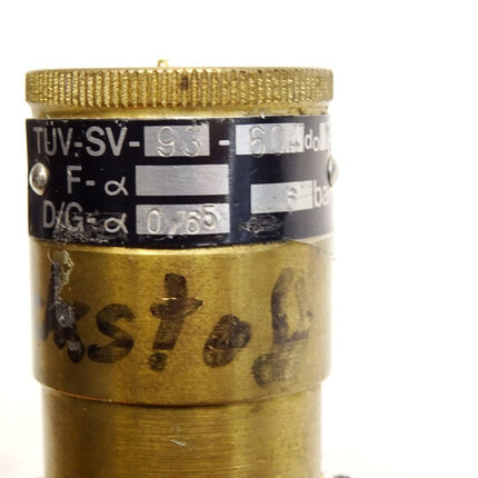 TÜV Sicherheitsventil TÜV-SV-93-604 6,3 6bar / Neu - Maranos.de
