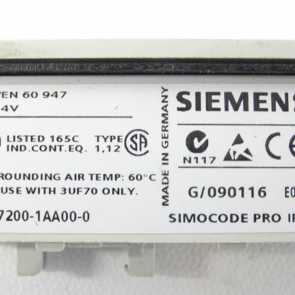 Siemens 3UF7200-1AA00-0 Simocode Pro Interface Panel - Maranos.de
