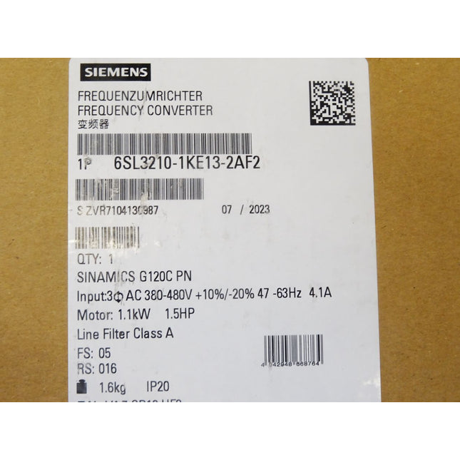 Siemens Sinamics G120C 6SL3210-1KE13-2AF2 6SL3 210-1KE13-2AF2 / Neu OVP versiegelt - Maranos.de