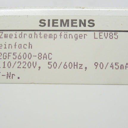 Siemens Zweidrahtempfänger LEV85 / 2GF5600-8AC / Neu OVP - Maranos.de