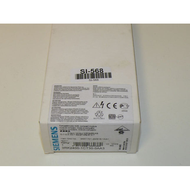 Neu OVP Siemens 3RK2400-1CT30-0AA3 Konpaktmodul K20 3RK2 400-1CT30-0AA3 - Maranos.de