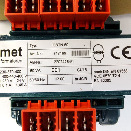 Ismet Trafo CSTN60 717169 60VA 230-370-400-440-460V 230V - Maranos.de