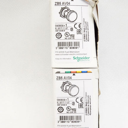 Schneider Electric Leuchtmelder rot ZB5AV04 090809 / Inhalt : 2 Stück / Neu OVP - Maranos.de