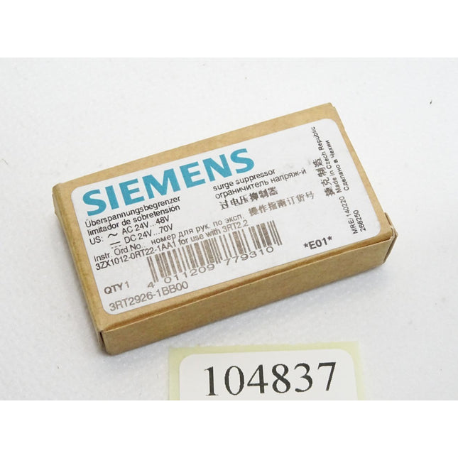 Siemens Überspannungsbegrenzer 3RT2926-1BB00 / Neu OVP - Maranos.de