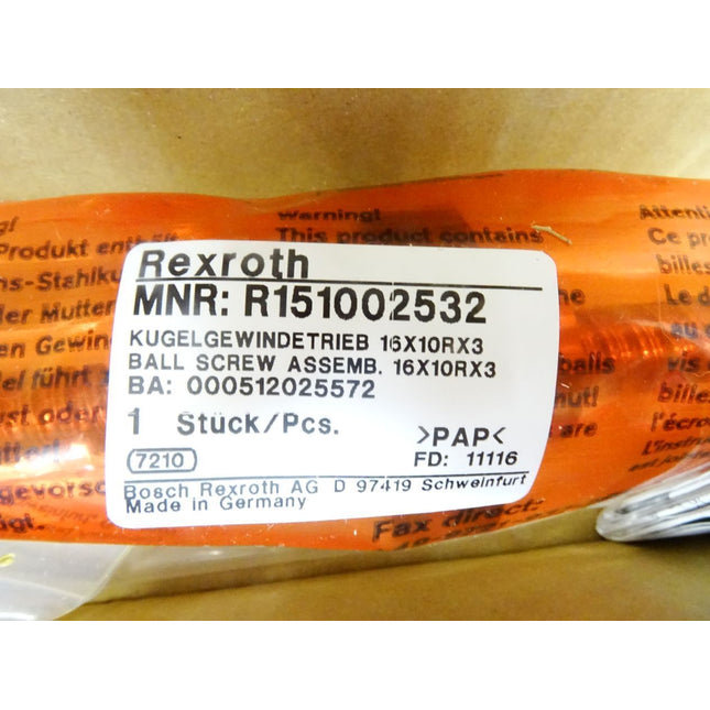 Rexroth Kugelgewindetrieb / R151002532 / 16X10RX3 / Neu OVP - Maranos.de