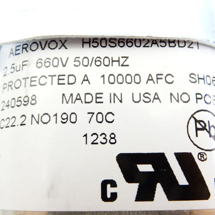 Aerovox Komdensator 2.5uF H50S6602A5BD21 / 660V / 240598 / neu OVP - Maranos.de