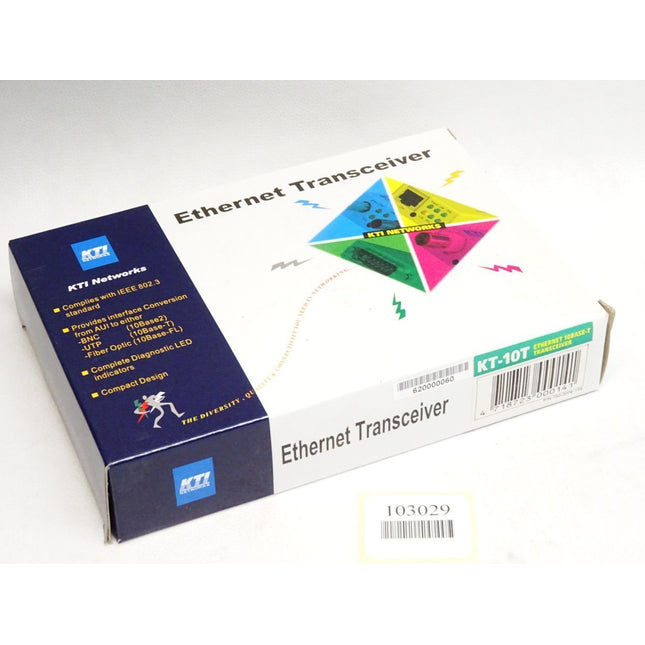 KTI Networks Ethernet 10Base-T Transceiver AUI to UTP Transceiver KT-10T / Neu OVP - Maranos.de
