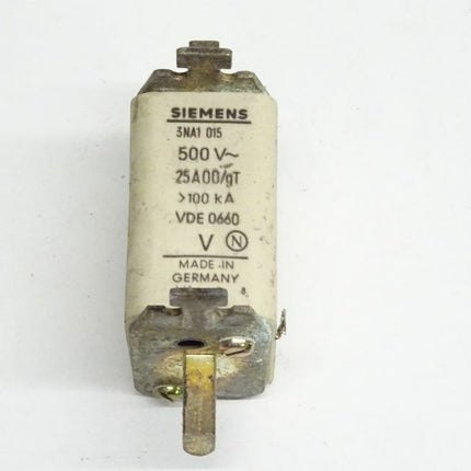 Siemens 3NA1 015 Sicherung 500V / 25A 00/gT 3NA1015 / VDE0660 - Maranos.de