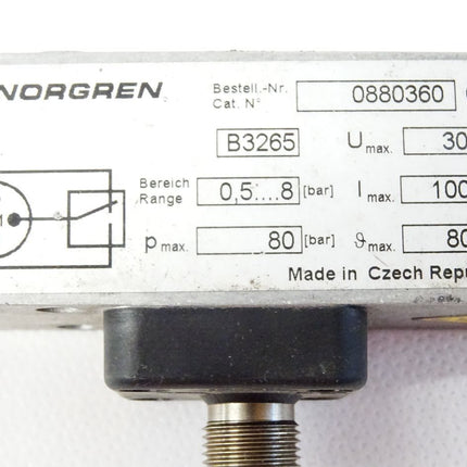 Norgren 0880360 0,5..8bar 30V 100mA pmax. 80bar - Maranos.de