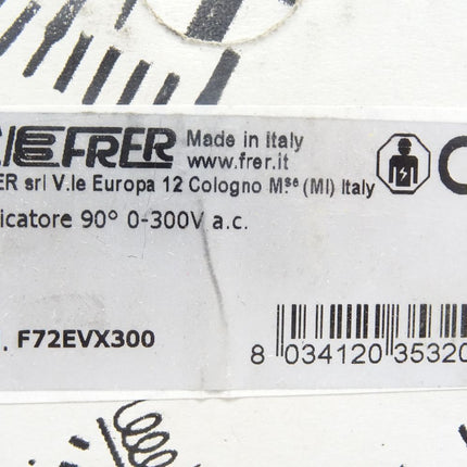 Frer Voltmeter 90° 0-300V / F72EVX300 / Neu OVP - Maranos.de