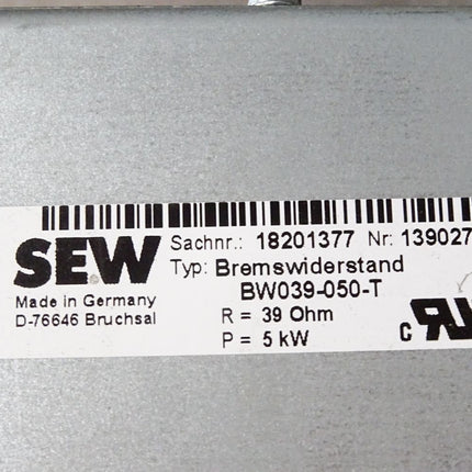 SEW Eurodrive 18201377 BW039-050-T Bremswiderstand 39Ohm 5kW - Maranos.de