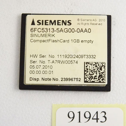 Siemens 6FC5313-5AG00-0AA0 Sinumerik CompactFlashCard 1GB - Maranos.de