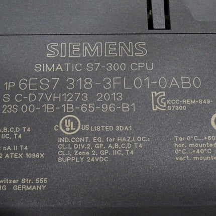 Siemens S7-300 CPU319F-3 PN/DP 6ES7318-3FL01-0AB0 6ES7 318-3FL01-0AB0 v3.2.8 - Maranos.de