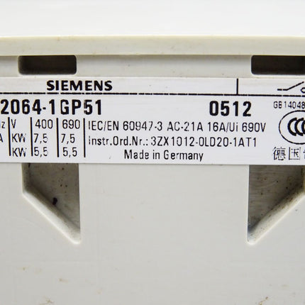 Siemens Lasttrennschalter 3LD 3LD2064-1GP51 - Maranos.de