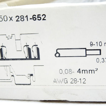 Wago 4-Leiter-Durchgangsklemme 281-652 / Inhalt : 50 Stück / Neu OVP - Maranos.de