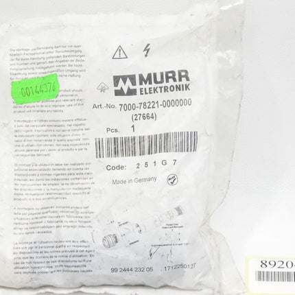 Murr Elektronik 7000-78221-0000000 / 27664 / Neu OVP - Maranos.de