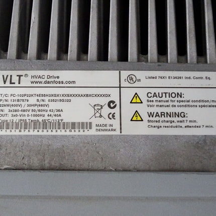 Danfoss VLT HVAC Drive 131B7579 22kW FC-102P22KT4E55H3XGX1 - Maranos.de
