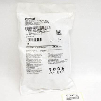 Siemens Schlüsselschalter 3SU1030-5SF01-0AA0 / Neu OVP - Maranos.de
