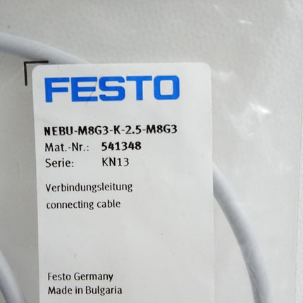 Festo 541348 NEBU-M8G3-K-2.5-M8G3 Verbindungsleitung / Neu OVP - Maranos.de