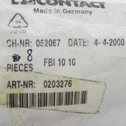 Phoenix Contact FBI1010 / 0203276 / FBI10-10 / Inhalt : 8 Stück / Neu OVP - Maranos.de