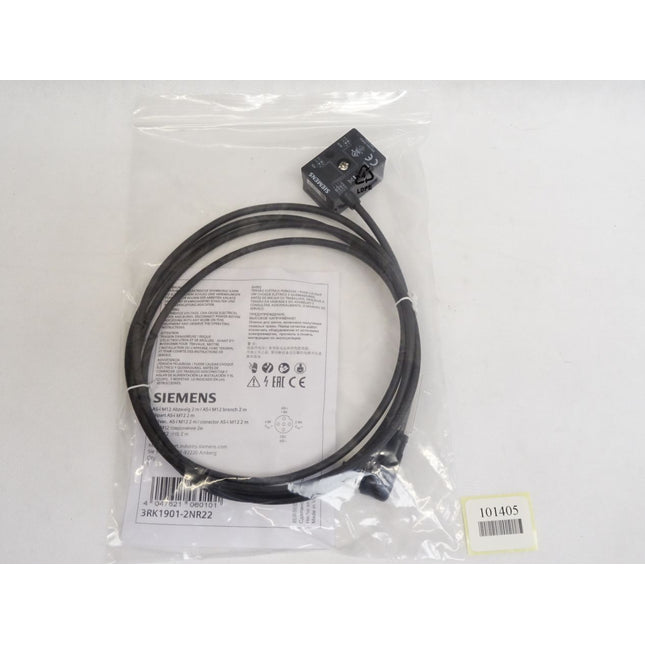 Siemens 3RK1901-2NR22 AS-Interface M12 Abzweig 2m Kabel / Neu OVP - Maranos.de