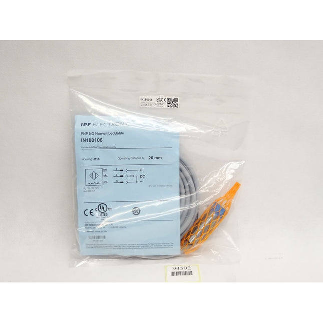 Ipf electronic Sensor Induktiv IN180106 / Neu OVP - Maranos.de
