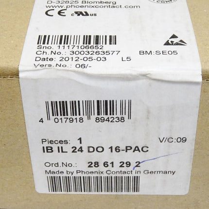 Phoenix Contact 2861292 IB IL 24 DO 16-PAC Digitalmodul / Neu OVP versiegelt - Maranos.de