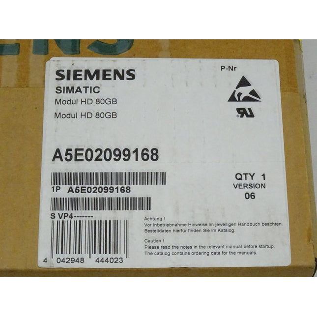 Siemens A5E02099168 Simatic Festplatte Modul HD 80GB NEU-Versiegelt - Maranos.de